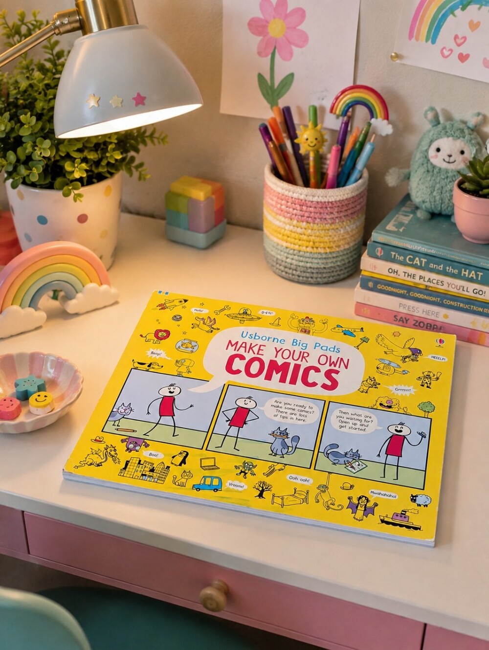 Usborne Make Your Own Comics activity book Used